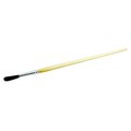 Weiler 1/4" Marking Brush, Black Bristle, 1-1/4" Trim Length, Long Handle 41008